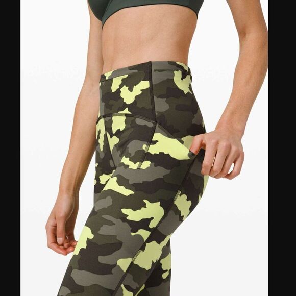 Lululemon Swift Speed High-Rise Tight 28" in green multi | Size 8 - Picture 4 of 16